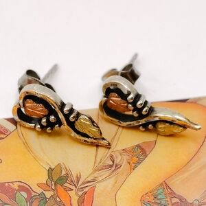 Black Hills Gold Sterling 12kt Earrings